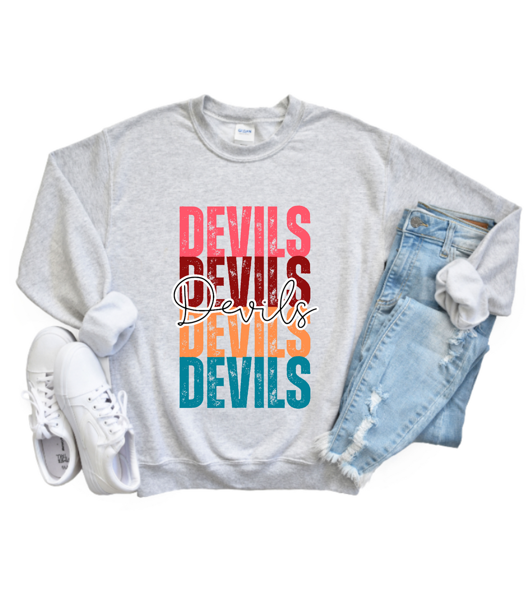 Devils Colorful Stacked