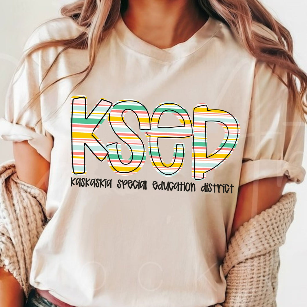 KSED Tan Rainbow Lines