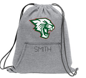 Custom Mascot Sweatshirt Drawstring Bags