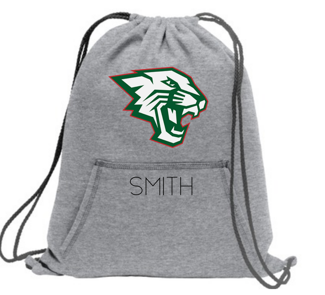 Custom Mascot Sweatshirt Drawstring Bags