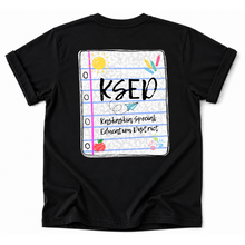 Load image into Gallery viewer, KSED Notebook Back Tee Version
