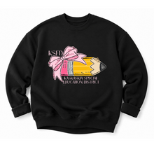 Load image into Gallery viewer, KSED Pencil and Bow Sweatshirt Options

