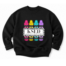 Load image into Gallery viewer, KSED Crayon Plate Sweatshirt
