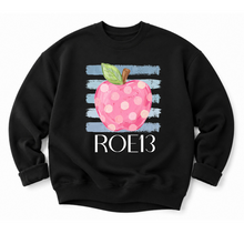 Load image into Gallery viewer, ROE 13 Blue Lined Apples Crew Sweatshirts
