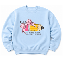 Load image into Gallery viewer, KSED Pencil and Bow Sweatshirt Options

