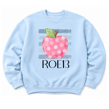 Load image into Gallery viewer, ROE 13 Blue Lined Apples Crew Sweatshirts
