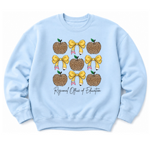 Load image into Gallery viewer, ROE 13 Apples and Bows Leopard Crew Sweatshirt
