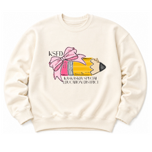 Load image into Gallery viewer, KSED Pencil and Bow Sweatshirt Options
