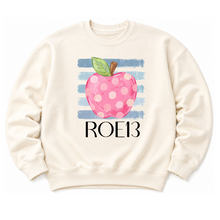 Load image into Gallery viewer, ROE 13 Blue Lined Apples Crew Sweatshirts
