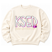 Load image into Gallery viewer, KSED Notebook and Supplies Sweatshirts
