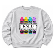 Load image into Gallery viewer, KSED Crayon Plate Sweatshirt
