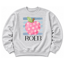 Load image into Gallery viewer, ROE 13 Blue Lined Apples Crew Sweatshirts
