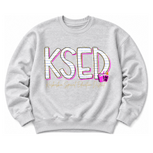 Load image into Gallery viewer, KSED Notebook and Supplies Sweatshirts
