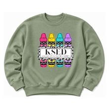 Load image into Gallery viewer, KSED Crayon Plate Sweatshirt
