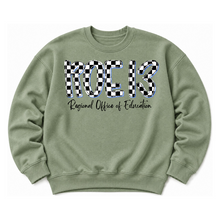 Load image into Gallery viewer, ROE 13 Checkered Crew Sweatshirt
