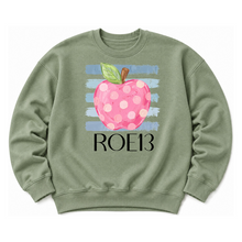 Load image into Gallery viewer, ROE 13 Blue Lined Apples Crew Sweatshirts
