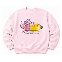 Load image into Gallery viewer, KSED Pencil and Bow Sweatshirt Options
