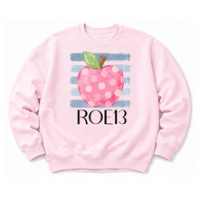 Load image into Gallery viewer, ROE 13 Blue Lined Apples Crew Sweatshirts
