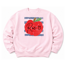 Load image into Gallery viewer, ROE 13 Distressed Apple Line Crew Sweatshirt

