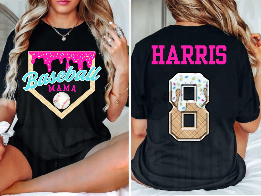 Custom Drip Baseball Mama