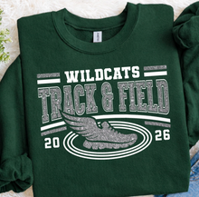 Load image into Gallery viewer, Youth Wildcats Track and Field Double Sided Glitter
