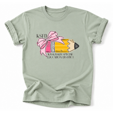 Load image into Gallery viewer, KSED Pencil And Bow Tee Version
