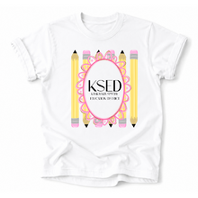 Load image into Gallery viewer, KSED Pink Pencil Frame Tee Version
