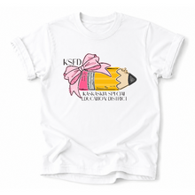 Load image into Gallery viewer, KSED Pencil And Bow Tee Version
