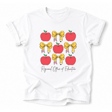 Load image into Gallery viewer, ROE 13 Apples and Pencil Bows Tee
