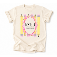 Load image into Gallery viewer, KSED Pink Pencil Frame Tee Version
