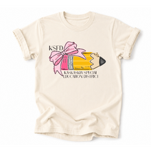 Load image into Gallery viewer, KSED Pencil And Bow Tee Version
