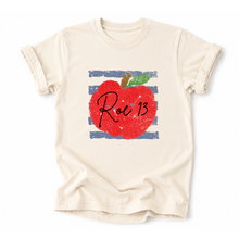 Load image into Gallery viewer, ROE 13 Distressed Lines and Apples Tee
