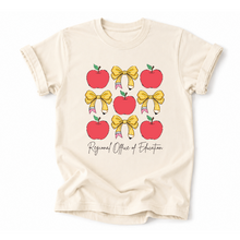 Load image into Gallery viewer, ROE 13 Apples and Pencil Bows Tee
