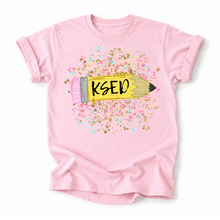 Load image into Gallery viewer, KSED Glitter Splatter Pencil Tee Version
