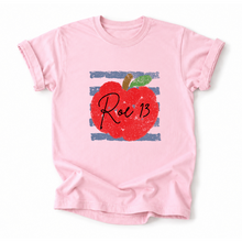 Load image into Gallery viewer, ROE 13 Distressed Lines and Apples Tee
